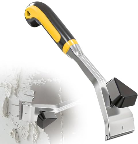 BIZOI Carbide Scraper, 2.5 Heavy Duty Paint Scraper, Anti-Slip Paint Scraper Tool with 63mm Double-Edged Tungsten Carbide Blades, Ergonomic Soft Grip Wood Scraper Tool for Removing Varnish Paint Glue