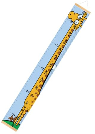 ARTSEWPLY Messlatte zum Aufhängen Cartoon Giraffe Wachstumshöhe Messleiste Wandmaßstab für Kinderzimmer Dekoration Langlebig Praktisch für Junge Mädchen Wachstumserfassung