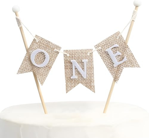 Handcrafted First Birthday Cake Topper with Adjustable Design for Baby Showers and Photo Props