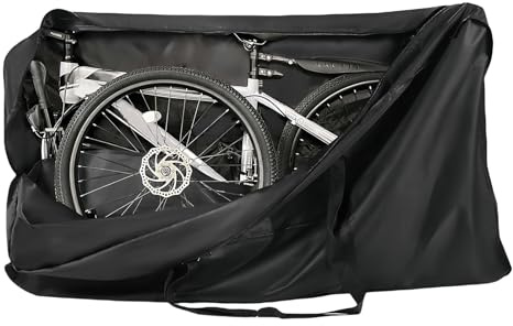 Bagaglio da viaggio per bicicletta, valigia rigida per bicicletta, borsa da trasporto impermeabile e pieghevole per bicicletta per ciclismo su strada, mountain bike, escursionismo, attività all'aperto