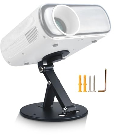 Mini Projector Stand Table, Desk, Ultra-Stable with Easy Setup, Compact Portable, 3-in-1 Projector Mount Compatible with Aurzen Projectors and others for /Home/Outdoor/Office ( 1/4-Inch Screw, Black)