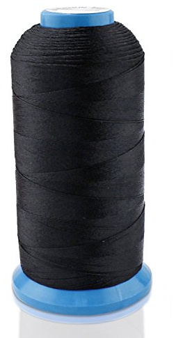 Wheatefull Filo da cucire in nylon resistente, per esterni, sedili in pelle, borse, scarpe, tela, tappezzeria e macchina da cucire, cuciture a mano Nero