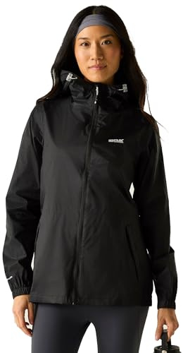 Regatta Women's Pack It III Waterproof Shell Jacket, Black, 10 UK