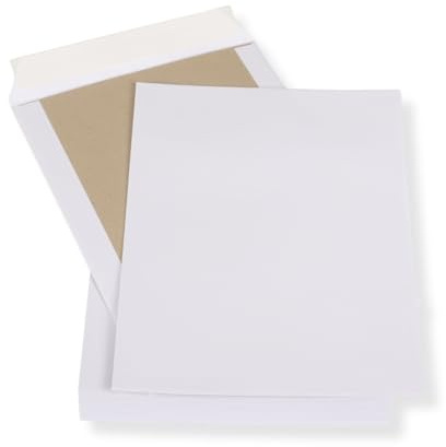 25 St. B4 Papprückwand Versandtaschen weiß 120 gr. Kuvert Haftklebend Briefumschläge HK Briefhüllen