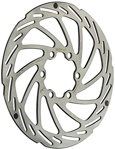 BBB Cycling Fahrrad Bremsscheibe mit 6 Schrauben Edelstahl Fahrradbremsscheibe mit Verschleißanzeige für Road Mountain E-Bikes MTB 180mm PowerStop BBS-113, Silver