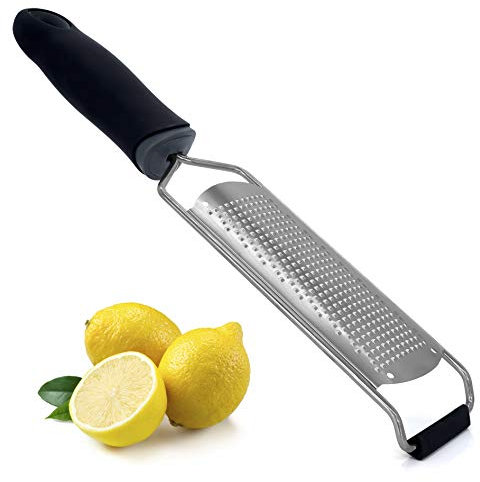 Granny's Kitchen Rallador de Cítricos Manual - Zester para la Cáscara de Limón de Acero Inoxidable - Afilado para Queso Parmesano Lima