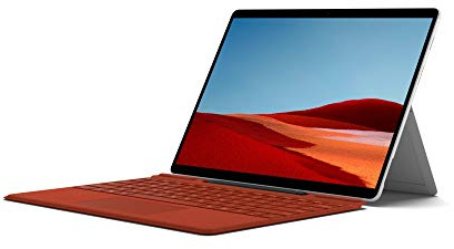 Microsoft Surface Pro X Ordinateur Portable (Windows 10, Ecran Tactile 13, Processeur Microsoft SQ2, 16 Go RAM, 512 Go SSD, 4G+LTE, Platine) PC Hybride, Ultrafin et toujours Connecté