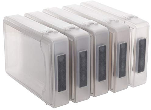 Senmubery 5 cajas de almacenamiento de plástico para disco duro IDE HDD de 3.5 pulgadas, color gris