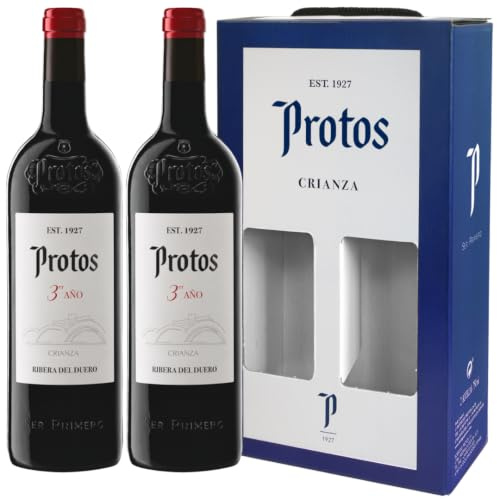 Protos Crianza, Estuche Vino Tinto 100% Tempranillo, D.O. Ribera del Duero, 2 botellas x 75cl | 100% Tempranillo - 2 botellas 75cl