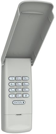 Universal Garage Door Keypad for Chamberlain LiftMaster Craftsman Genie Linear Standley Openers, Wireless Keyless Entry, Grey