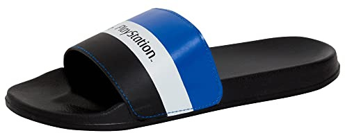 Playstation Tongs de bain pour hommes Sony pour adolescents, glissières de jeu pour joueurs, sandales pour garçons, Noir, 43 EU