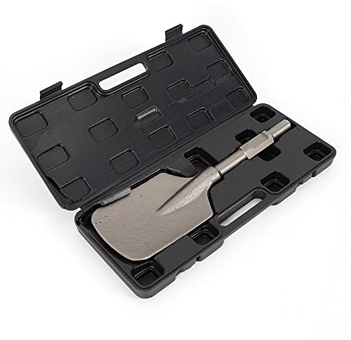 HaroldDol - Scalpello a pala, con valigetta in plastica, per martello demolitore 65/95, 30 x 440 x 135 mm
