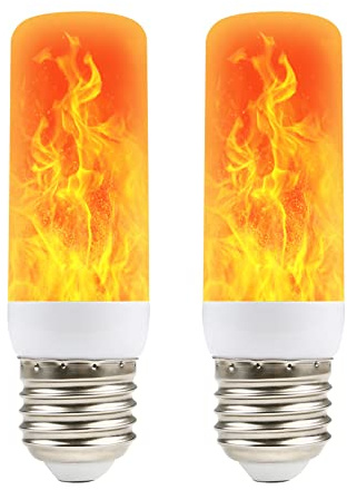 ConBlom LED Flame Bulb, E27 Flame Effect Flickering Light Bulbs 5W 1400K | 4 Lighting Modes, Garden Decorative Lighting, for Christmas Halloween, 2 Pack