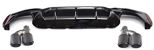 Tsgmnol Auto Heckstoßstange Diffusor Lip Spoiler Deflector Splitter Mit 4 Auspuffblenden Für B&MW G30 G38 M Sport 540i Limousine 4-Türer 2018 2019 (Color : A)