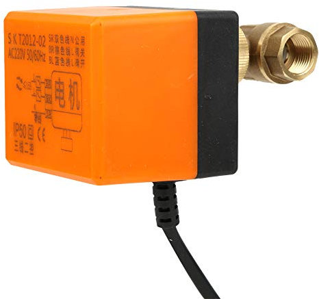 Tyenaza Motorized Ball Valve, Ac220v G3/8 Brass Ball Valve 3-Wire 2-Point Control Dn10 Thread Connection Flow Control Switch for Heating, Air Conditioning Systems