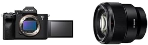 Sony Alpha 7 IV, Fotocamera Mirrorless Full-Frame, 33 MP, Real-time Eye Autofocus, 10 fps, 4K60p, Nero + Obiettivo SEL85F18