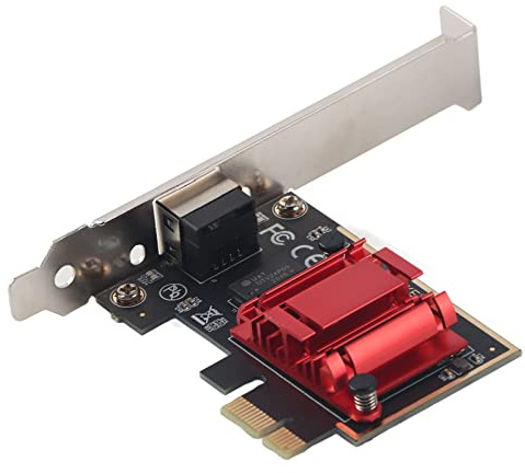 PCI-E-Karte, Gigabit-Netzwerkkarte, 2,5-Gbit/S-PCI-E-Netzwerkadapterkarte für Computer, Reibungslos und Stabil, Sowohl für Büro- Auch für Spielecomputer Geeignet.
