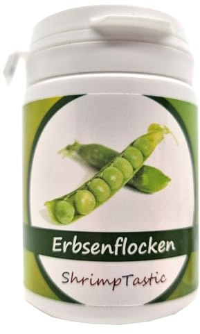 50g Futter Sticks (Erbsenflocken) für Garnelen in Schraubdose/Welse, Krebse, Schnecken, Pellets