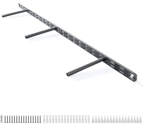 1pc Floating Shelf Bracket Heavy Duty,Decorative Floating Shelf Hardware Hidden Black Metal Fireplace Mantel Brackets (34X8X1.0 Without Tools)
