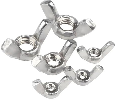 JXPXJMY 30 Pezzi di Dadi ad alette, acciaio inox 304, M3/M4/M5/M6, per Riparazioni di auto e moto, Elettronica, Edilizia, Riparazione di apparecchiature Domestiche