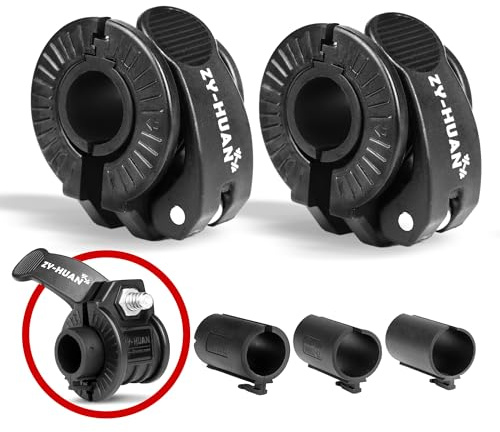 Barbell Clips 1 inch Barbell Clamps 0.9-1.18inch Quick Release Weight Clips for Bars Multi-Size Adjustable Olympic Barbell Clamps