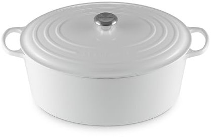 Le Creuset Enameled Cast Iron Signature Oval Dutch Oven, 15.5qt., White