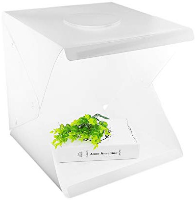 Produktfotografi Ljuslåda, Mini Ljusrum LED Fotostudio Fotografi Belysning Tält Låda Ljuslåda Fotografering med 2 Bakgrunder Väsksats för små Produkter