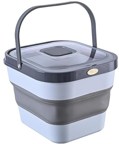 Hundefutter Aufbewahrung,5-6kg Luftdichter Faltbarer Futterbox Futtertonne Hund Und Hundefutter Box Mit Rädern, Faltbare Futterbox Vorratsbehälter Für Hund Katze