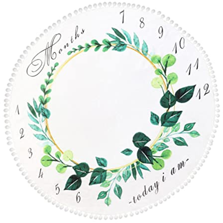 HOMSFOU Couverture pour Garçon Fille Lavable Bavoir Confortable Serviette De Bain Couverture pour Photos Accessoire Photo Blanc Et Vert