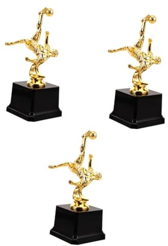 Sosoport 3 Pezzi di Atleta Ornamento di Calcio Coppa Mini di Calcio per Decorazione da Tavolo Premio