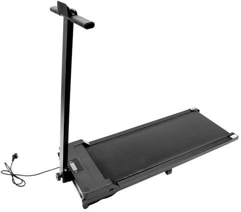 Elektrisches Laufband, Klappbares Zuhause Laufband klein bis 6km/h, 220V Walking Machine mit LCD-Anzeige und Fernbedienung,für Zuhause und Büro, 100 kg