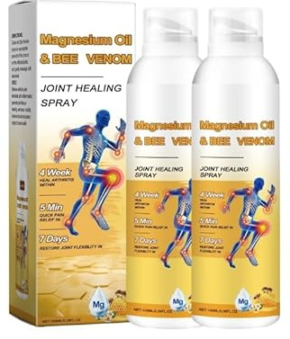XINGBEI 2 Pcs Magnesium Oil Joint Spray,Joint Healing Spray for Muscle and Joint Recovery,Effective Joint Bone Cream for Inflammation & Stiffness for Muscle and Joint Recovery