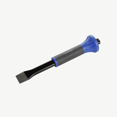Cortafrios plano 350 mm con protector, ideal para cortes precisos en materiales diversos y trabajos de bricolaje.