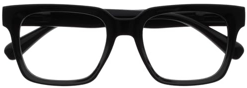 OPULIZERA Occhiali luce blu donna e uomo - Antiriflesso e Antibagliore - Occhiali per computer - Protezione UV - Oversize e Rettangolare - Nero - +0,00