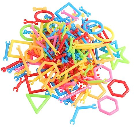 HONITANO Jeu de Construction Éducatif Boîte de Rangement Incluse Couleur Barres de Blocs en Plastique Lisses pour DIY et Développement de L'imagination pour Garçon et Filles