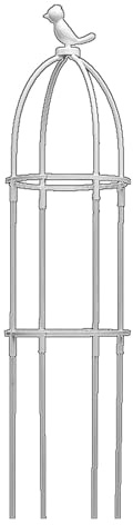 2 Pezzi Obelisco per rampicanti, Obelisco da Giardino Rimovibile, Garden Supporto Piante Rampicanti, Supporto rampicante in Metallo antiruggine, Nero Grigliato a Colonna(White,32 * 90cm/11.8*35.4)