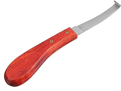 Hemobllo Cuchillo De Herradura Para Cortar Cascos De Caballo [recortador De Cascos] [acero Inoxidable] [mango Antideslizante] [tamaño Mediano] [uso Establos y Granjas] [para Caballos] [diestros