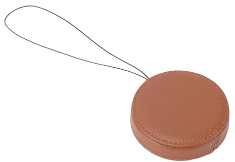 Jiawu Customizable PU Leather Camera Lens Cover Fits for Mini 99 Instant Camera Vintage Style Lens Cap for Travelers (Brown)