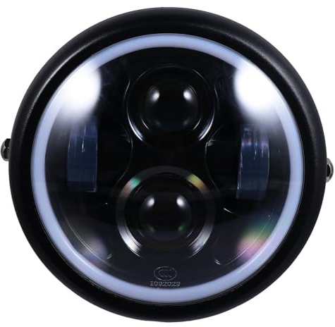 TOKIDNY Faro a LED per Moto Vintage Proiettore Intensivo, Lampada LED Resistente per Motocicletta, Luce Notturna da Lavoro Adatta a Uso Stradale e Off-road