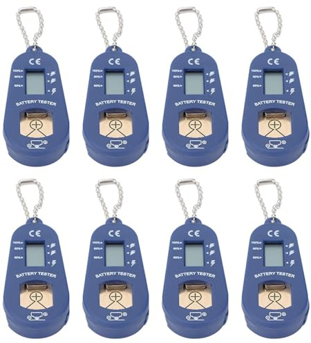Tumintu 8X Knopf Batterie Tester, Schlüssel Bund Tasche, Tragbarer und Leichter Batterie Tester Zur Überprüfung der Verbleibenden Batterie Leistung