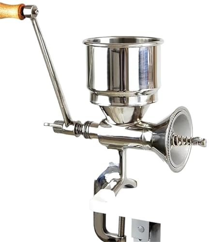 Macinacereali manuale Macinacaffè manuale professionale, mulino a manovella for cereali, macinacaffè in acciaio inossidabile 304, con manico in legno, for mais