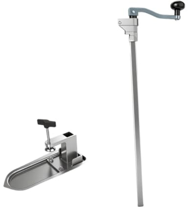 KiBcsLic Apriscatole Manuale Da Tavolo, Apriscatole Industriale in Acciaio Inox con Base a Morsetto, Apriscatole Manuale per Bancone di Ristoranti E Bar, 57 cm