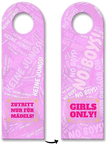 Türhänger in pink - Zutritt nur für Mädels! - Girls Only!