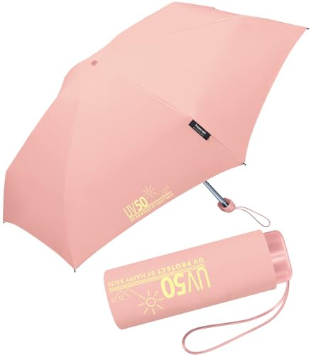 happy rain Taschenschirm UV50 UV Protect Ultra Mini Flat - Flamingo