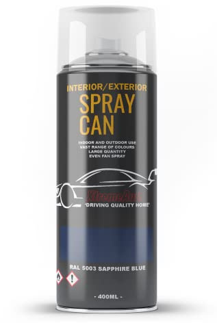 Xtremeauto Spray Paint Finish For Indoor And Outdoor Use Garden Cars Home Kitchen Bathroom Furniture Art Craft Bikes Radiators Metal Wood Plastic Glass UPVC Stone PVC RAL 5003 Sapphire blue