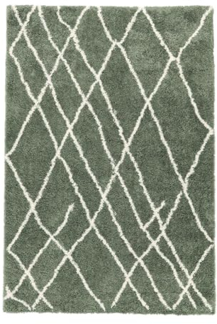 RugVista Tangier Teppich, 200 x 300 cm, Grün | Moderne, Rechteckig, Niedriger Stapel, Nur chemische Reinigung, Oeko-Tex 100