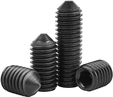 ORANXIN M6 x 16mm 20 Pcs Cono Punto Viti di arresto 12.9 Livello Acciaio legato Presa esagonale Viti Punta appuntita Allen Pomello