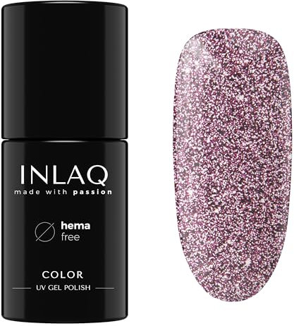 INLAQ® HEMA Free UV Nagellack Glitzer Shiny Signs Sammlung - Gel Nägel Glitzernd frei von Hema - Glitter Gellack UV Lack in Virgo Farben - 6ml