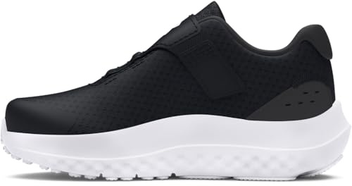 Under Armour UA BINF Surge 4 AC Deportivas para niño, cómodo y ligero calzado infantil, color negro/gris antracita/blanco