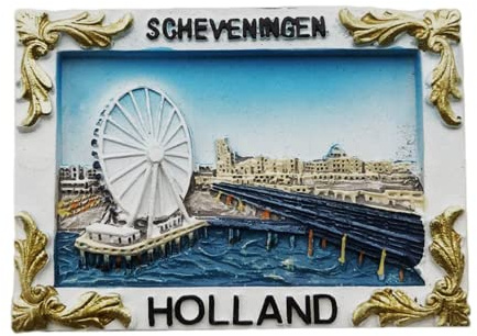 Scheveningen Niederlande Kühlschrankmagnet Reise Souvenir Kühlschrank Dekoration 3D Magnetaufkleber Handbemalt Handwerk